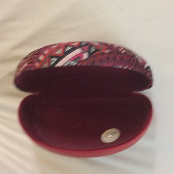 NEW Heavyweight Eyeglass Case Red print design - Picture 3 of 6